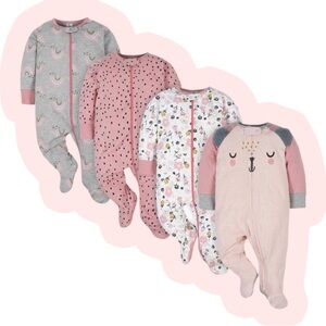 4 Pack Baby Girls Sleep 'N Plays